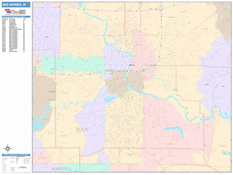 Des Moines Digital Map Color Cast Style